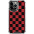 Red and Black Checkerboard iPhone 15 Pro Clear Case
